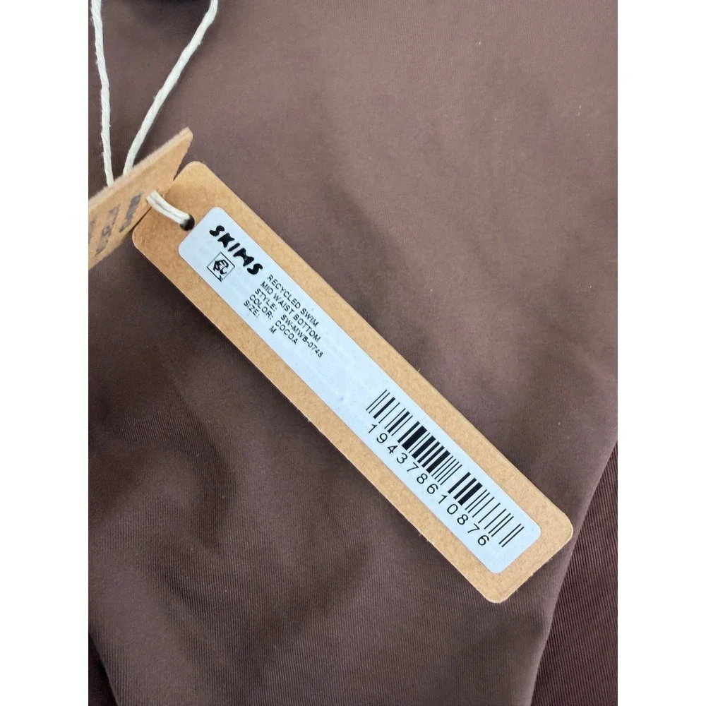 SKIMS Recycled Swim Mid Waist Bottom Cocoa Brown SW-MWB-0745 Medium NWT